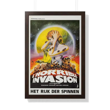 KINGDOM OF THE SPIDERS (BELGIAN) 1977 - Framed Movie Poster 20" x 30" Walnut - The Sticker Space