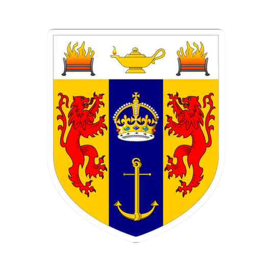 Kings College London arms (United Kingdom) (Coat of Arms) STICKER Vinyl Kiss-Cut Decal 2 Inch White - The Sticker Space