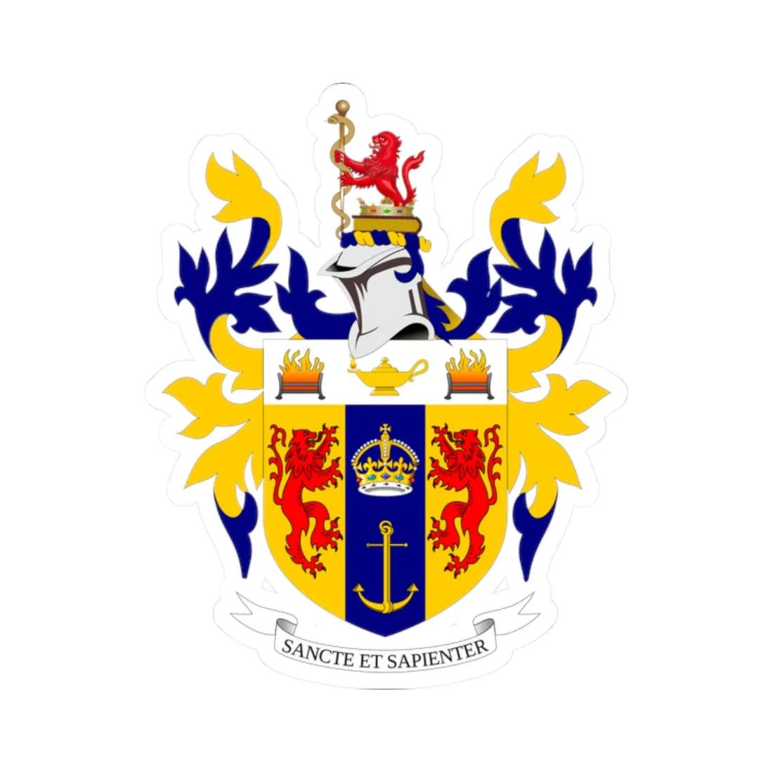 Kings College London full achievement (United Kingdom) (Coat of Arms) STICKER Vinyl Kiss-Cut Decal 2 Inch White - The Sticker Space