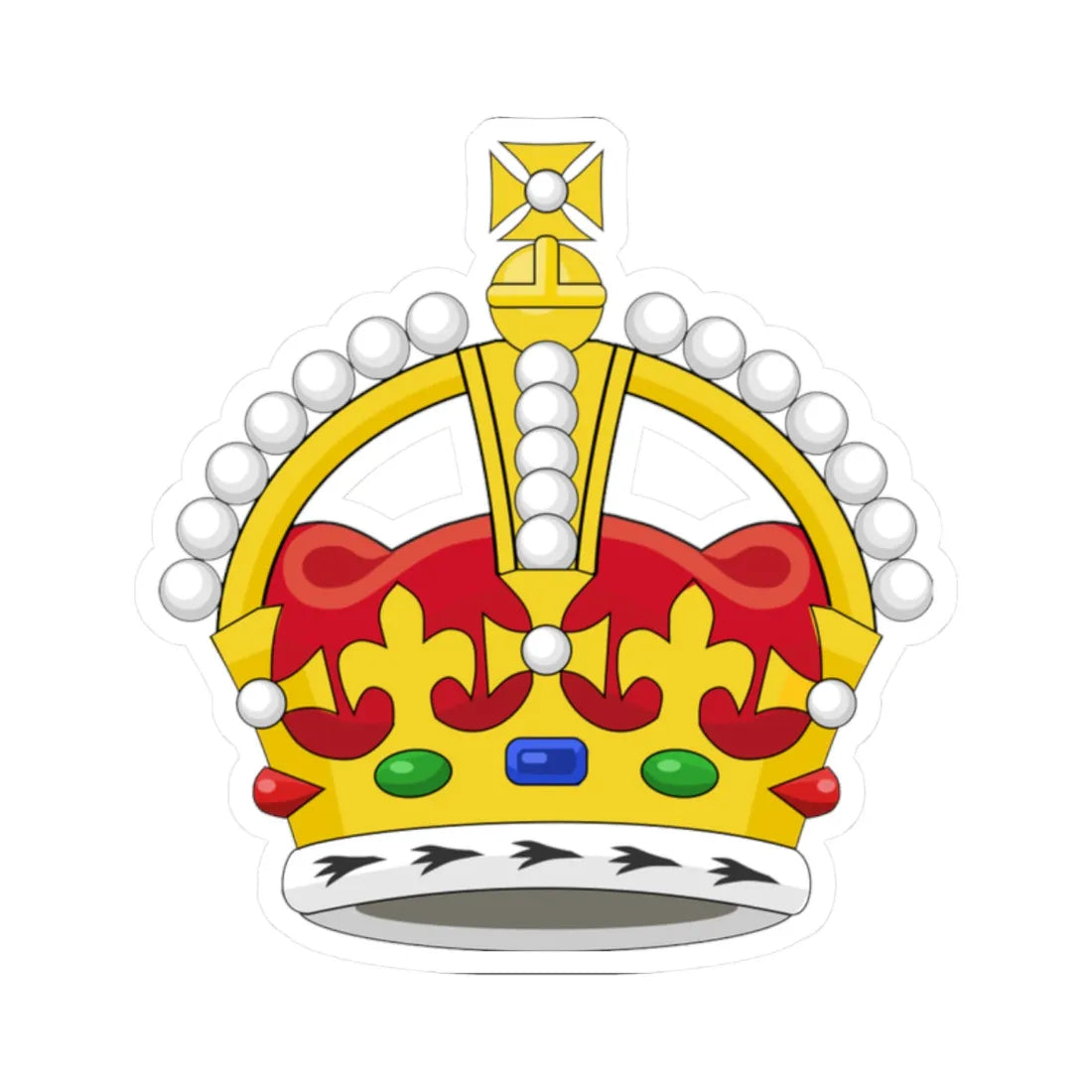 Kings Crown (United Kingdom) (Coat of Arms) STICKER Vinyl Kiss-Cut Decal 2 Inch White - The Sticker Space