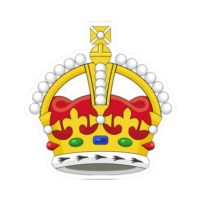 Kings Crown (United Kingdom) (Coat of Arms) STICKER Vinyl Kiss-Cut Decal 2 Inch White - The Sticker Space