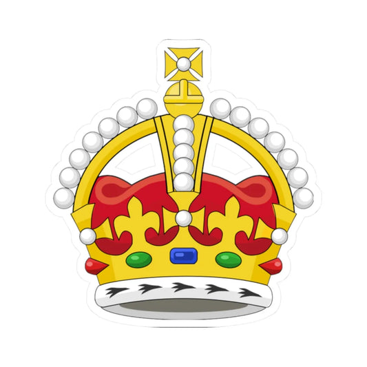 Kings Crown (United Kingdom) (Coat of Arms) STICKER Vinyl Kiss-Cut Decal 2 Inch White - The Sticker Space