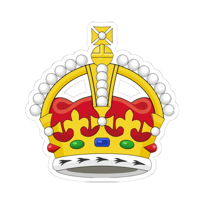 Kings Crown (United Kingdom) (Coat of Arms) STICKER Vinyl Kiss-Cut Decal 4 Inch White - The Sticker Space