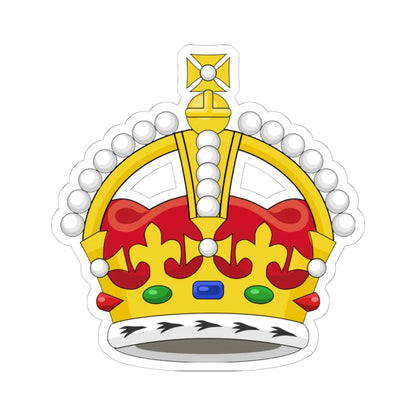 Kings Crown (United Kingdom) (Coat of Arms) STICKER Vinyl Kiss-Cut Decal 6 Inch White - The Sticker Space