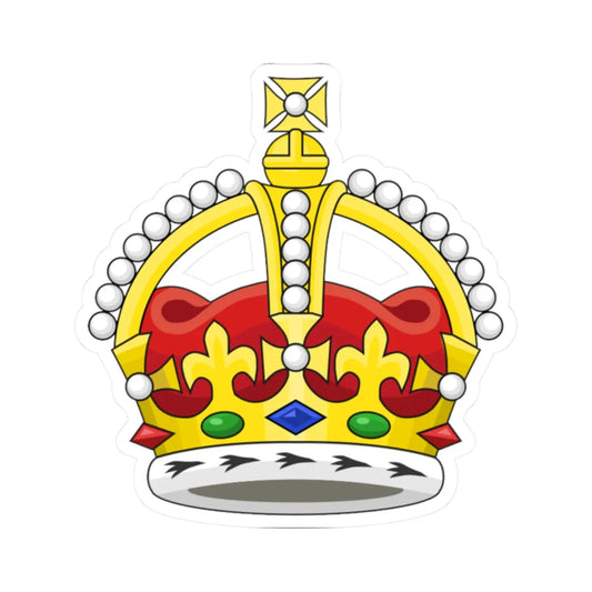 Kings Crown variant (United Kingdom) (Coat of Arms) STICKER Vinyl Kiss-Cut Decal 2 Inch White - The Sticker Space