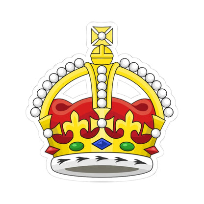 Kings Crown variant (United Kingdom) (Coat of Arms) STICKER Vinyl Kiss-Cut Decal 4 Inch White - The Sticker Space
