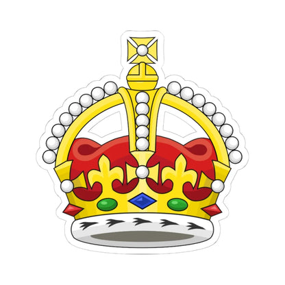 Kings Crown variant (United Kingdom) (Coat of Arms) STICKER Vinyl Kiss-Cut Decal 6 Inch White - The Sticker Space