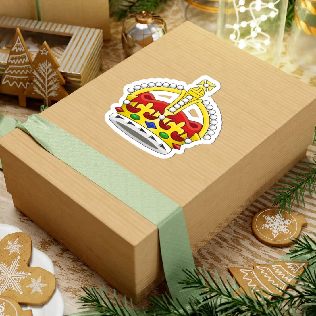 Kings Crown variant (United Kingdom) (Coat of Arms) STICKER Vinyl Kiss-Cut Decal - The Sticker Space