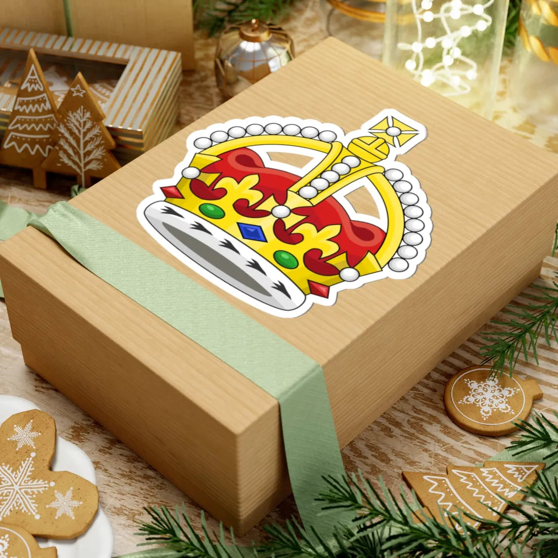 Kings Crown variant (United Kingdom) (Coat of Arms) STICKER Vinyl Kiss-Cut Decal - The Sticker Space