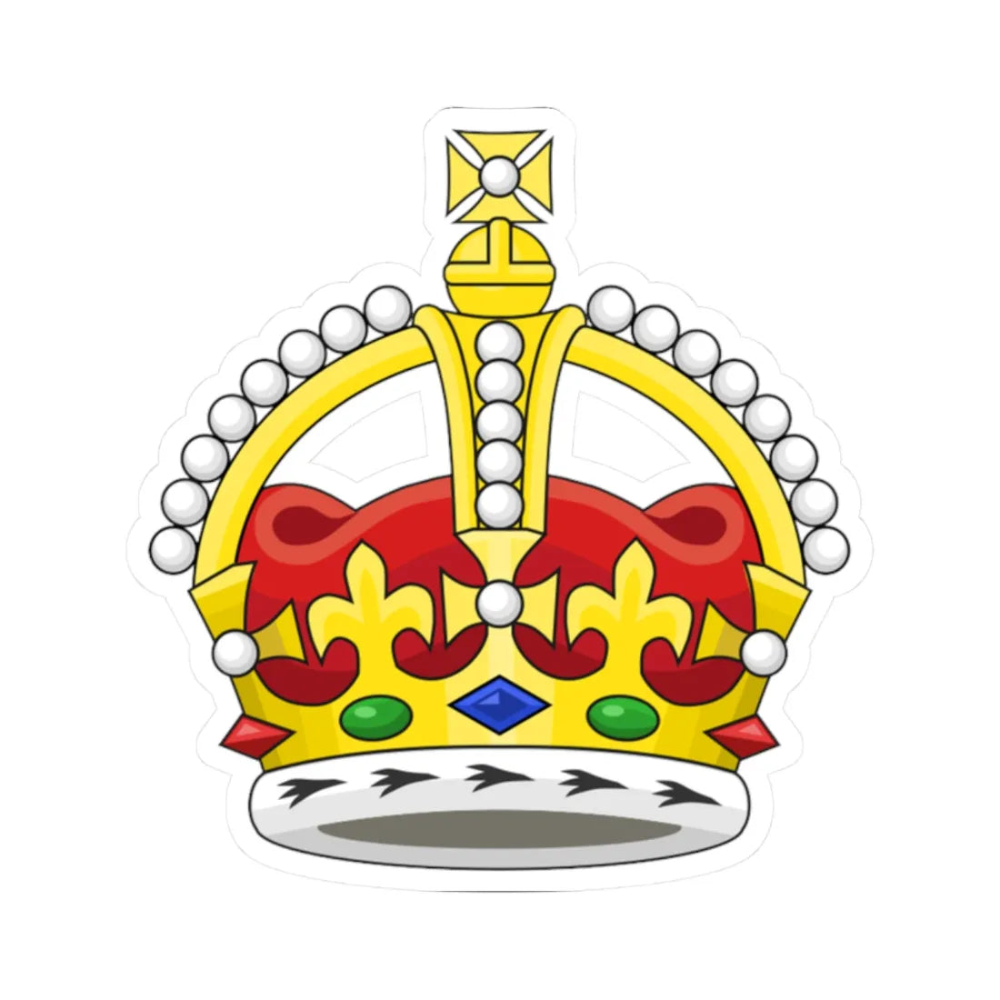 Kings Crown variant (United Kingdom) (Coat of Arms) STICKER Vinyl Kiss-Cut Decal - The Sticker Space