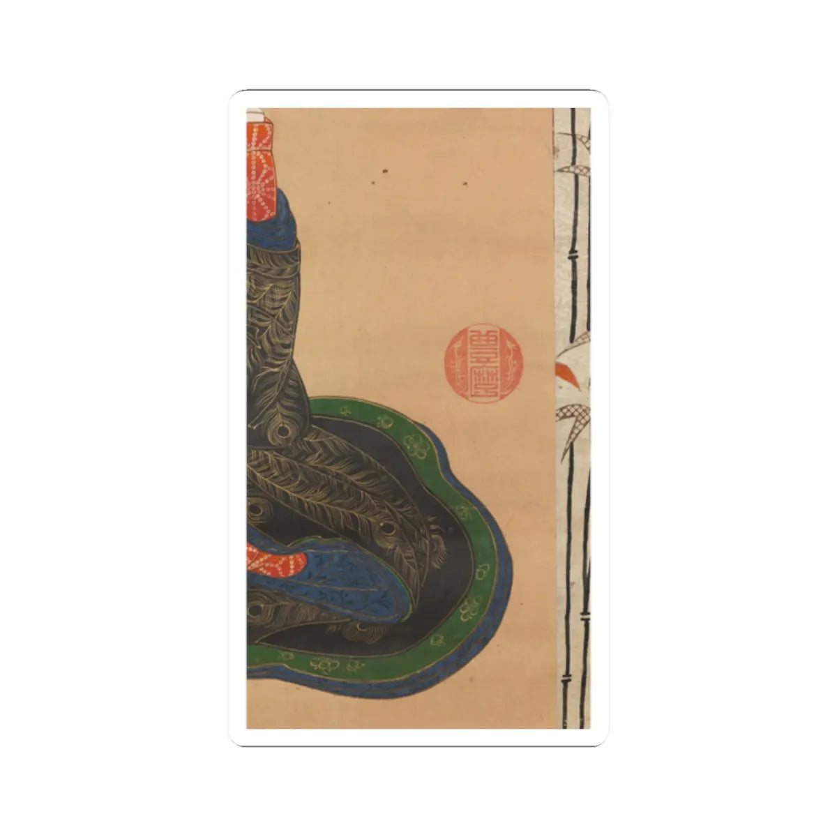 Kinpūsha Toyomaro - Courtesans Parodying Kanzan and Jittoku - late 18th–early 19th century v3 - STICKER Vinyl Kiss-Cut Decal