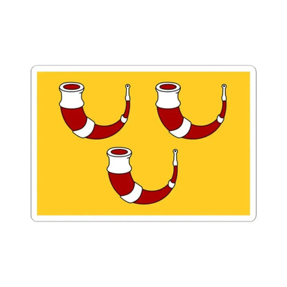 Kinrooi vlag (Belgium) STICKER Vinyl Kiss-Cut Decal 2 Inch White - The Sticker Space