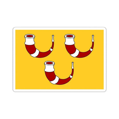 Kinrooi vlag (Belgium) STICKER Vinyl Kiss-Cut Decal 6 Inch White - The Sticker Space