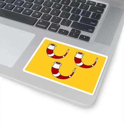 Kinrooi vlag (Belgium) STICKER Vinyl Kiss-Cut Decal - The Sticker Space