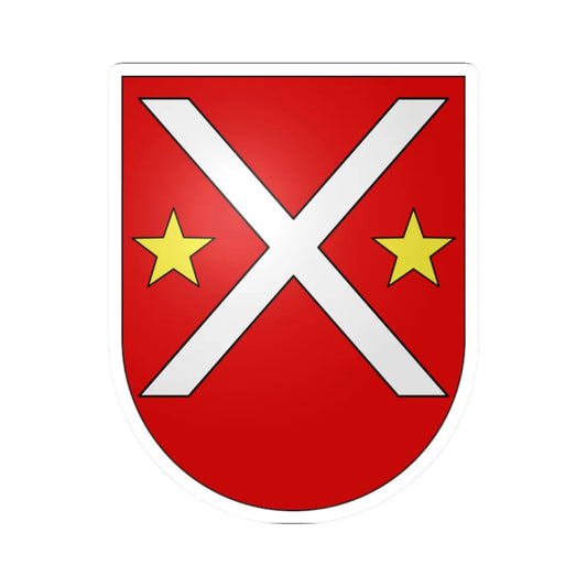 Kippel-coat of arms (Switzerland) (Coat of Arms) STICKER Vinyl Kiss-Cut Decal 2 Inch White - The Sticker Space
