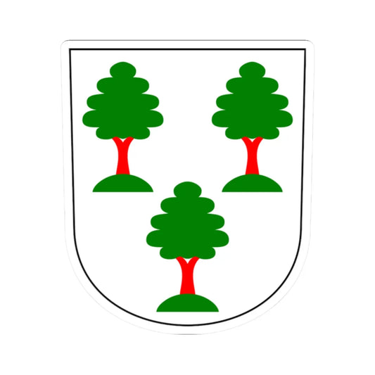 Kirchuster-blazon (Switzerland) (Coat of Arms) STICKER Vinyl Kiss-Cut Decal 2 Inch White - The Sticker Space