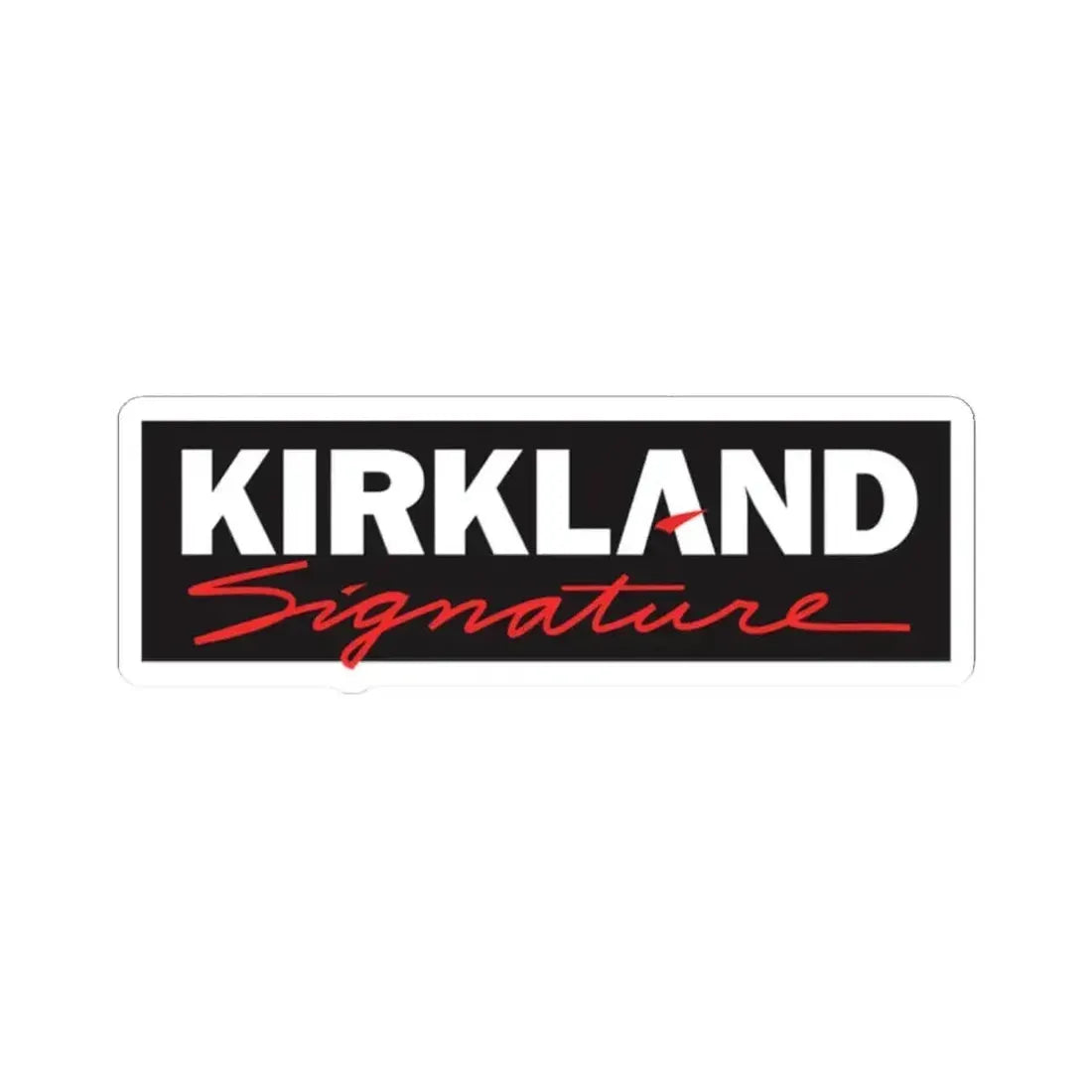 Kirkland Signature (Costco brand) (Logo) STICKER Vinyl Kiss-Cut Decal 2 Inch White - The Sticker Space