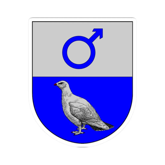 Kiruna kommunvapen (Sweden) (Coat of Arms) STICKER Vinyl Kiss-Cut Decal 2 Inch White - The Sticker Space