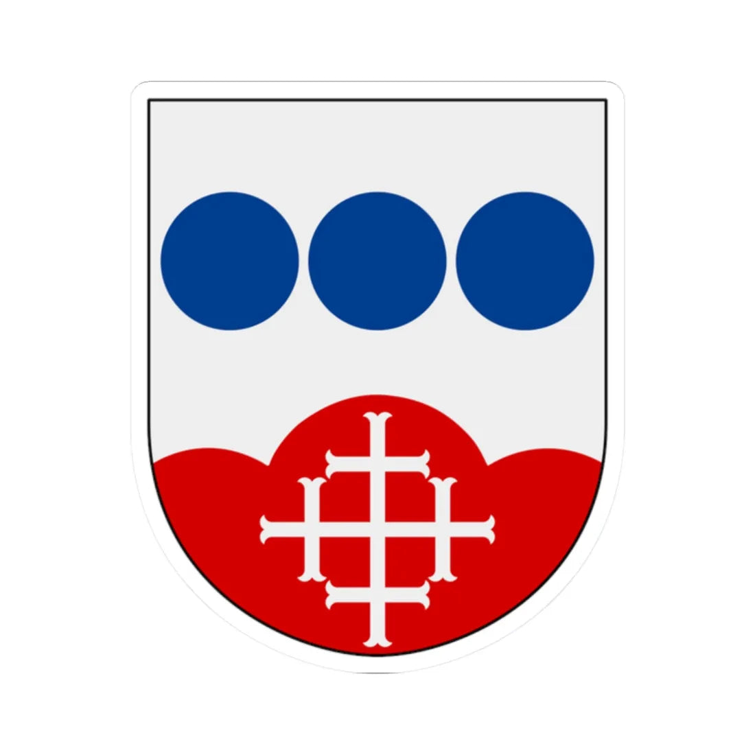 Kisa församling vapen (Sweden) (Coat of Arms) STICKER Vinyl Kiss-Cut Decal 2 Inch White - The Sticker Space