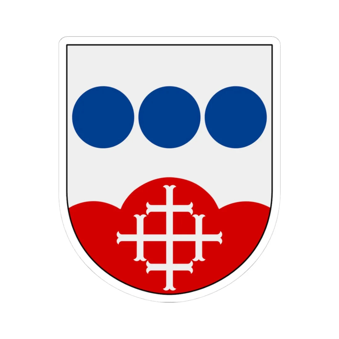 Kisa församling vapen (Sweden) (Coat of Arms) STICKER Vinyl Kiss-Cut Decal 3 Inch White - The Sticker Space