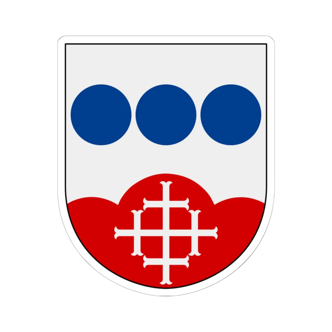 Kisa församling vapen (Sweden) (Coat of Arms) STICKER Vinyl Kiss-Cut Decal 6 Inch White - The Sticker Space