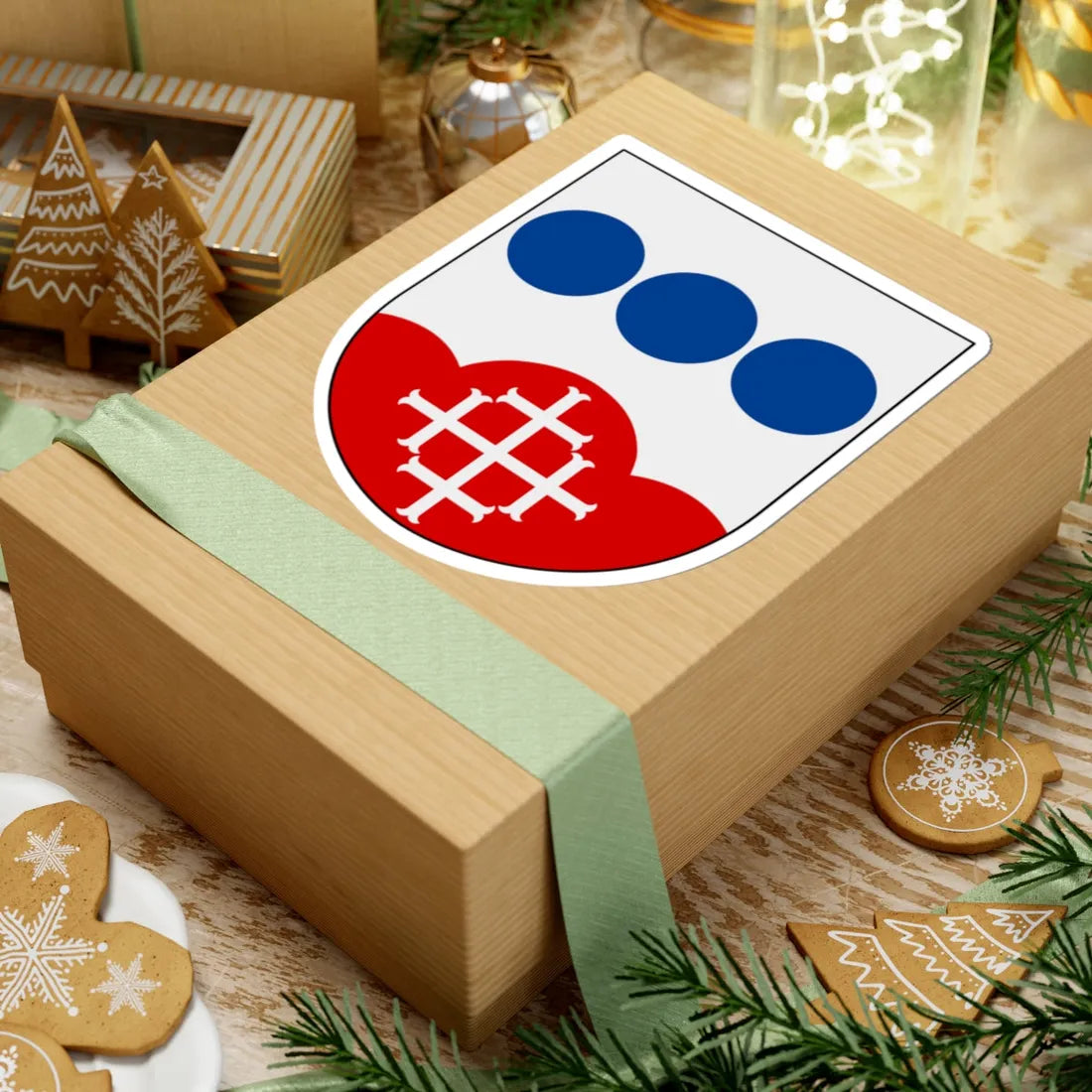 Kisa församling vapen (Sweden) (Coat of Arms) STICKER Vinyl Kiss-Cut Decal - The Sticker Space