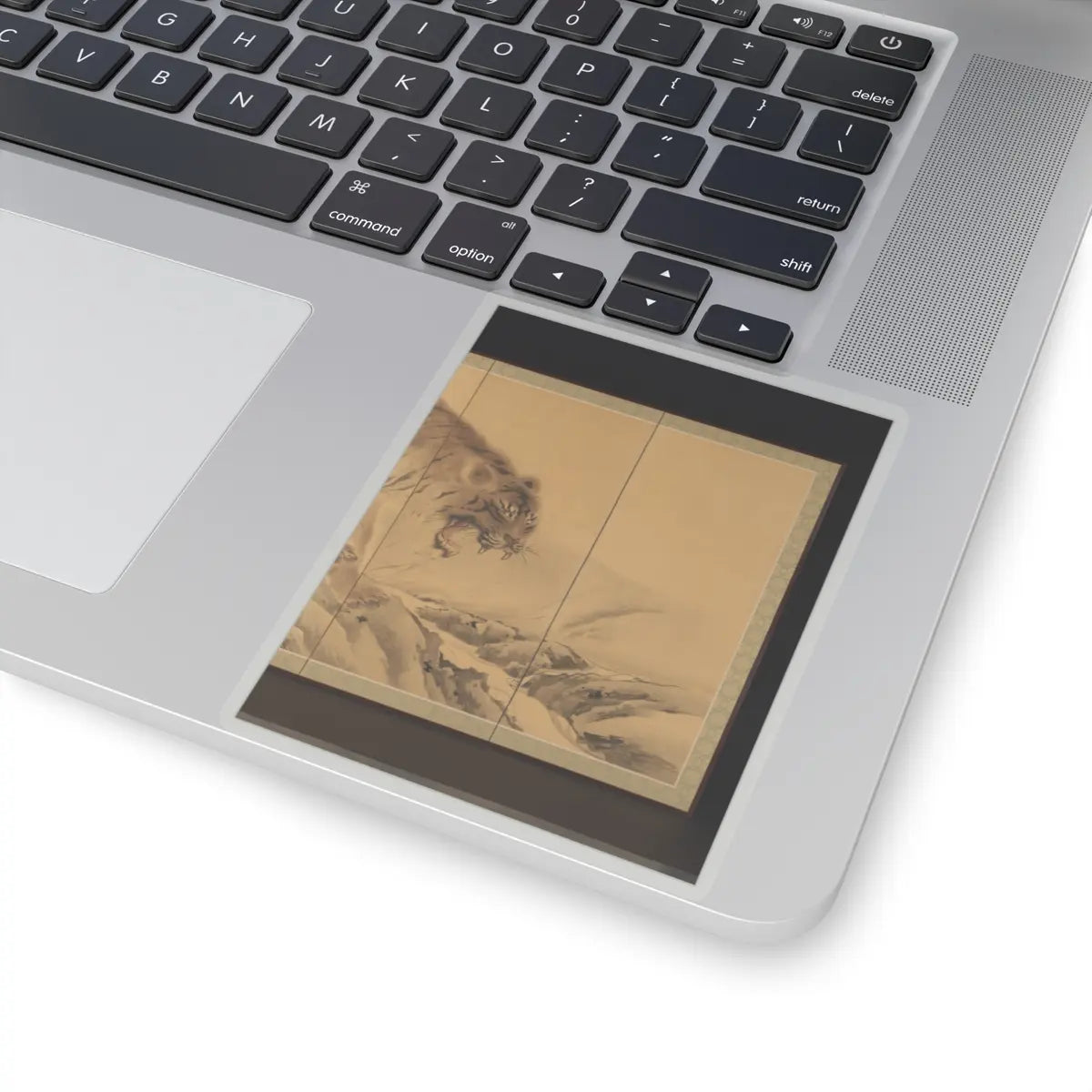 Kishi Chikudō - Tiger, Tigress and Cub - 1892 v6 - STICKER Vinyl Kiss-Cut Decal