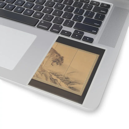 Kishi Chikudō - Tiger, Tigress and Cub - 1892 v6 - STICKER Vinyl Kiss-Cut Decal