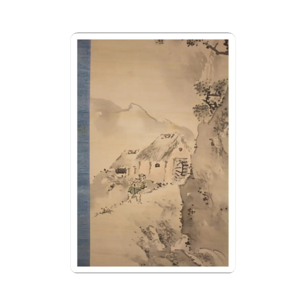 Kishi Ganryo - Watermill in the Mountains - 19th century v4 - STICKER Vinyl Kiss-Cut Decal