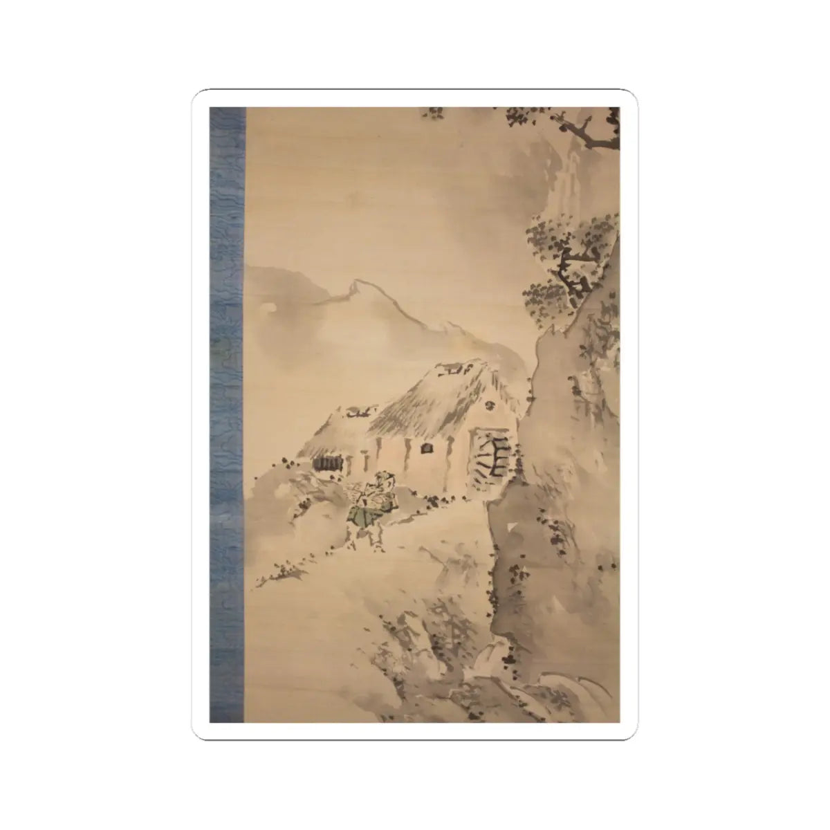 Kishi Ganryo - Watermill in the Mountains - 19th century v4 - STICKER Vinyl Kiss-Cut Decal