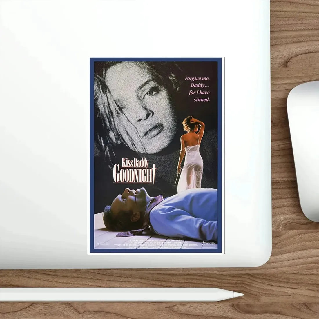 Kiss Daddy Goodnight 1988 Movie Poster STICKER Vinyl Die-Cut Decal - The Sticker Space