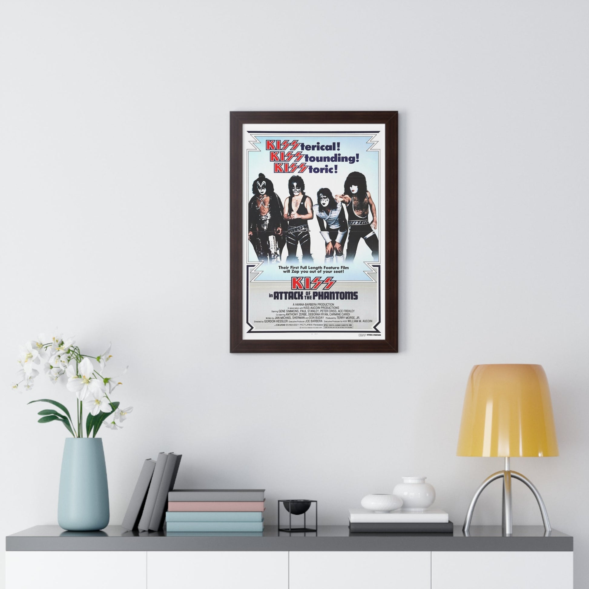 KISS IN ATTACK OF THE PHANTOMS (KISS MEETS THE PHANTOM OF THE PARK) 1978 - Framed Movie Poster-The Sticker Space