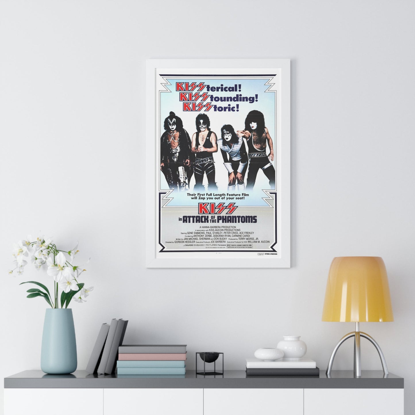 KISS IN ATTACK OF THE PHANTOMS (KISS MEETS THE PHANTOM OF THE PARK) 1978 - Framed Movie Poster-The Sticker Space