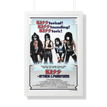KISS IN ATTACK OF THE PHANTOMS (KISS MEETS THE PHANTOM OF THE PARK) 1978 - Framed Movie Poster 20" x 30" White - The Sticker Space