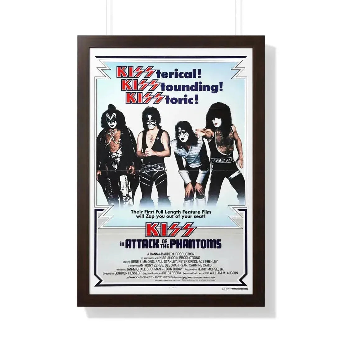 KISS IN ATTACK OF THE PHANTOMS (KISS MEETS THE PHANTOM OF THE PARK) 1978 - Framed Movie Poster - The Sticker Space