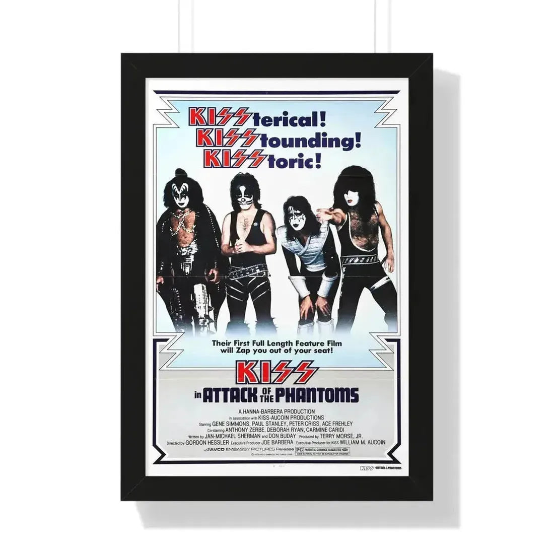 KISS IN ATTACK OF THE PHANTOMS (KISS MEETS THE PHANTOM OF THE PARK) 1978 - Framed Movie Poster - The Sticker Space