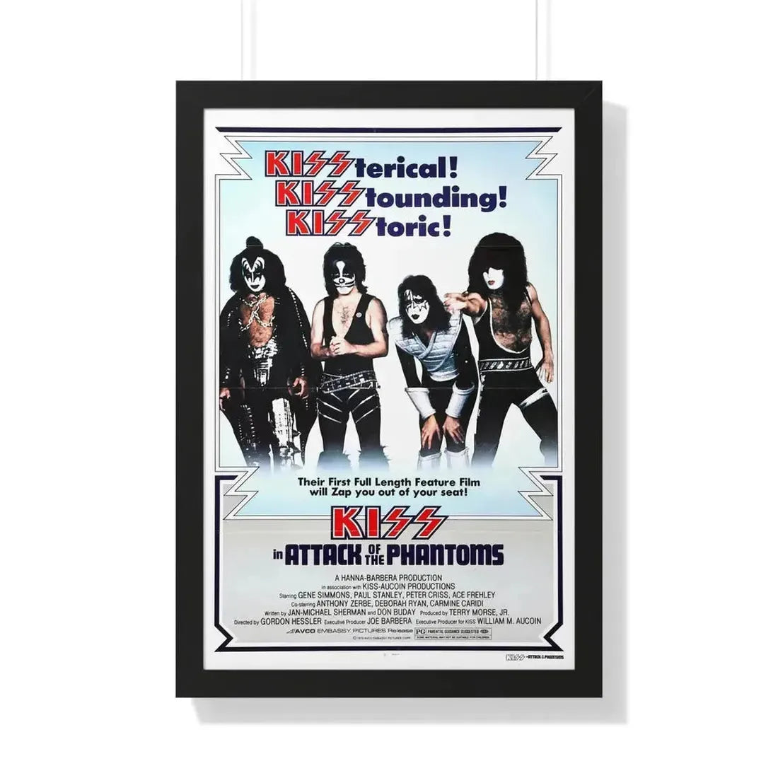 KISS IN ATTACK OF THE PHANTOMS (KISS MEETS THE PHANTOM OF THE PARK) 1978 - Framed Movie Poster - The Sticker Space