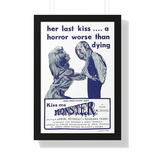 KISS ME MONSTER 1969 - Framed Movie Poster-16″ x 24″-The Sticker Space