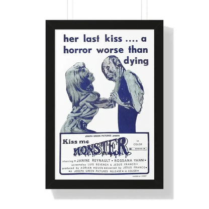 KISS ME MONSTER 1969 - Framed Movie Poster - The Sticker Space