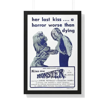 KISS ME MONSTER 1969 - Framed Movie Poster - The Sticker Space