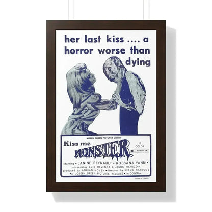 KISS ME MONSTER 1969 - Framed Movie Poster - The Sticker Space