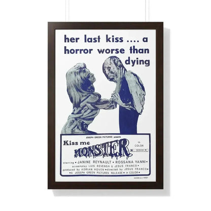 KISS ME MONSTER 1969 - Framed Movie Poster - The Sticker Space