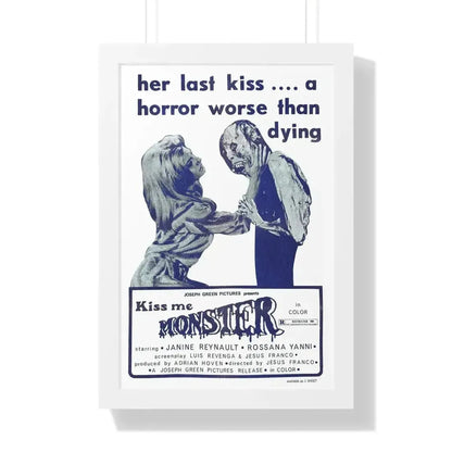 KISS ME MONSTER 1969 - Framed Movie Poster - The Sticker Space