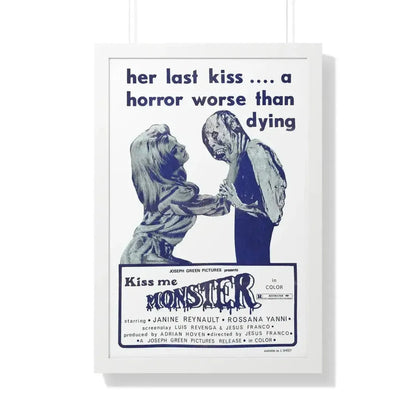 KISS ME MONSTER 1969 - Framed Movie Poster - The Sticker Space