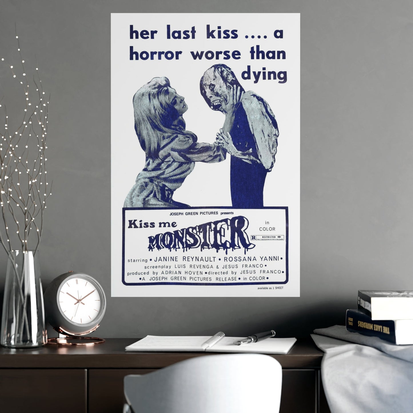 KISS ME MONSTER 1969 - Paper Movie Poster-The Sticker Space