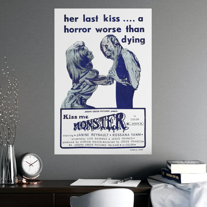 KISS ME MONSTER 1969 - Paper Movie Poster-The Sticker Space