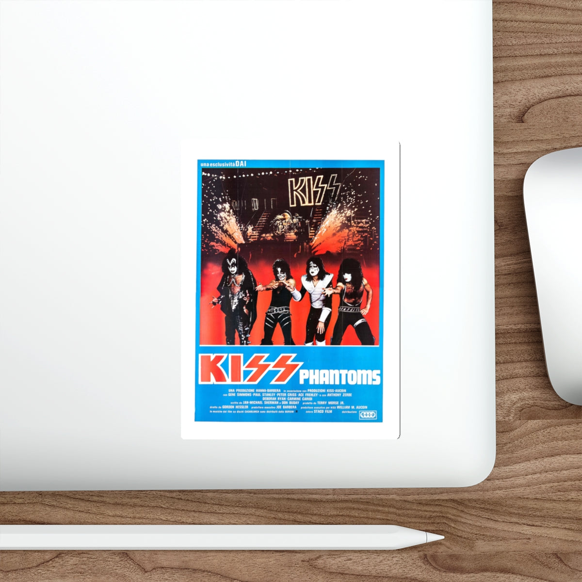 KISS MEETS THE PHANTOM OF THE PARK (ITALIAN) 1978 Movie Poster STICKER Vinyl Die-Cut Decal-The Sticker Space