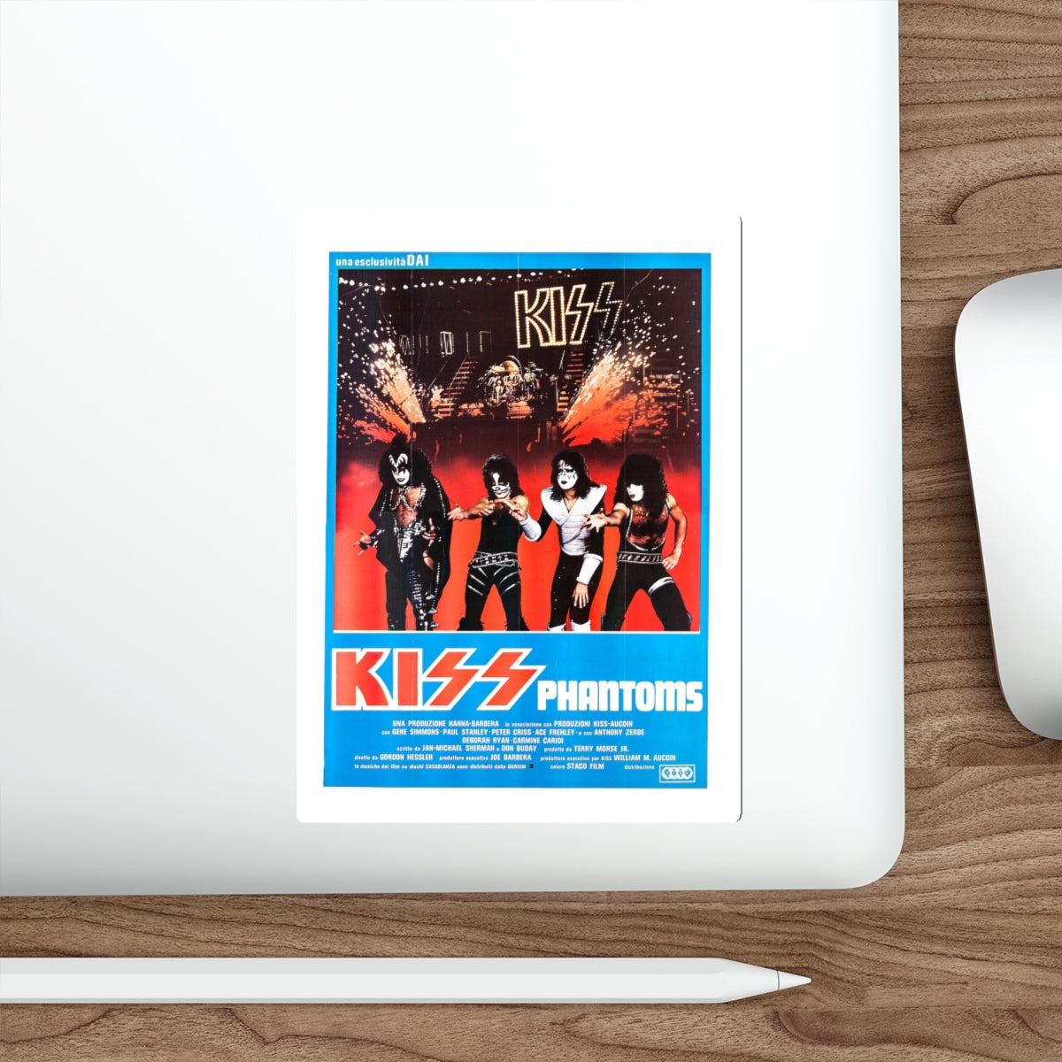 KISS MEETS THE PHANTOM OF THE PARK (ITALIAN) 1978 Movie Poster STICKER Vinyl Die-Cut Decal-The Sticker Space