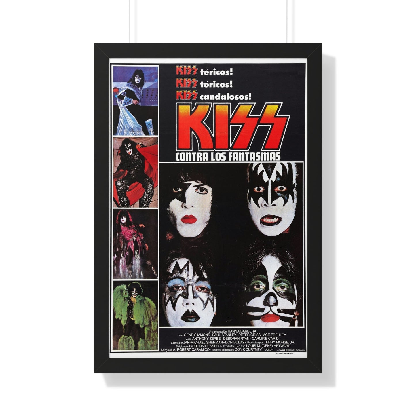 KISS MEETS THE PHANTOM OF THE PARK (SPAIN) 1978 - Framed Movie Poster-20" x 30"-The Sticker Space