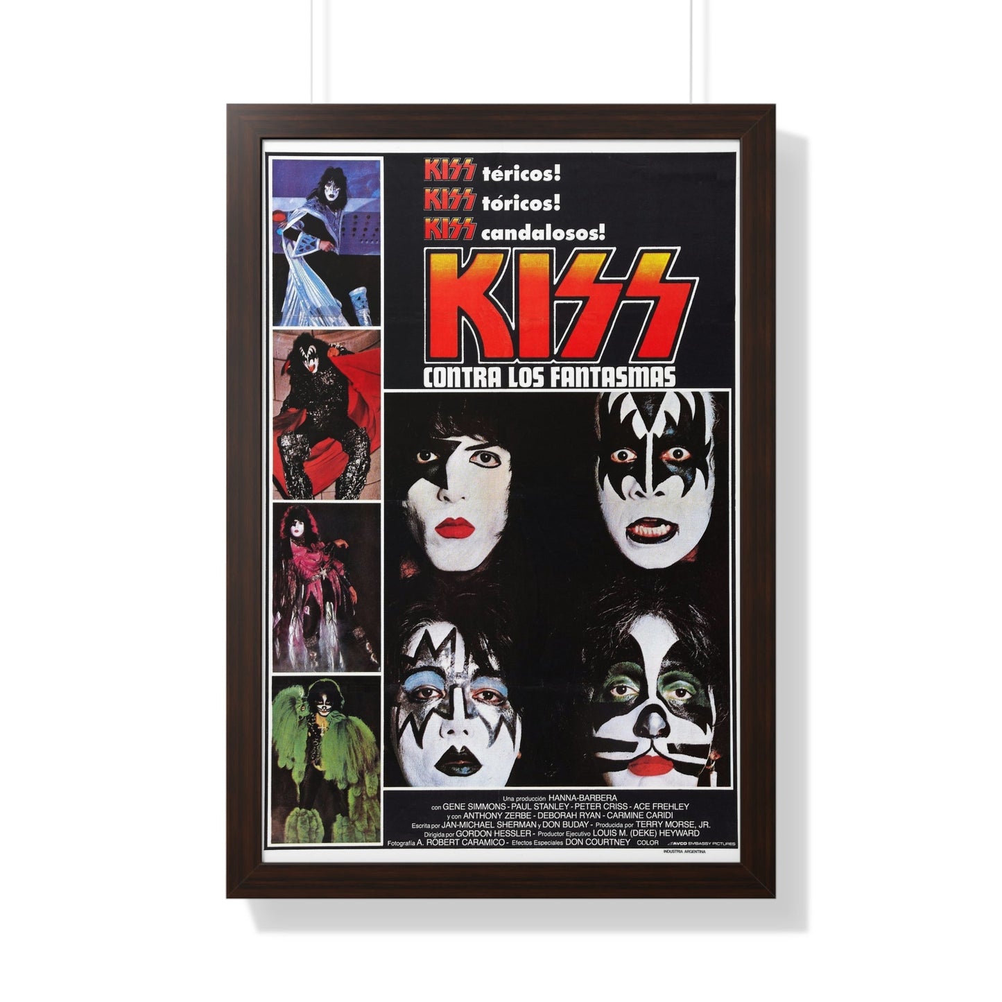 KISS MEETS THE PHANTOM OF THE PARK (SPAIN) 1978 - Framed Movie Poster-20" x 30"-The Sticker Space